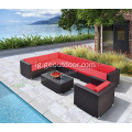 Weather Sofa na-eguzogide mmiri furniturelọ seta-rattan (S0009)